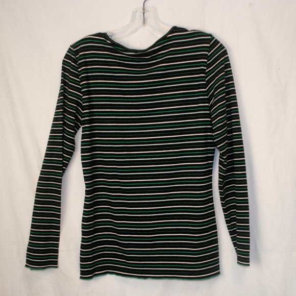 Long Sleeve, Lightly Ribbed V-Neck T-shirt - Picture 3 of 4